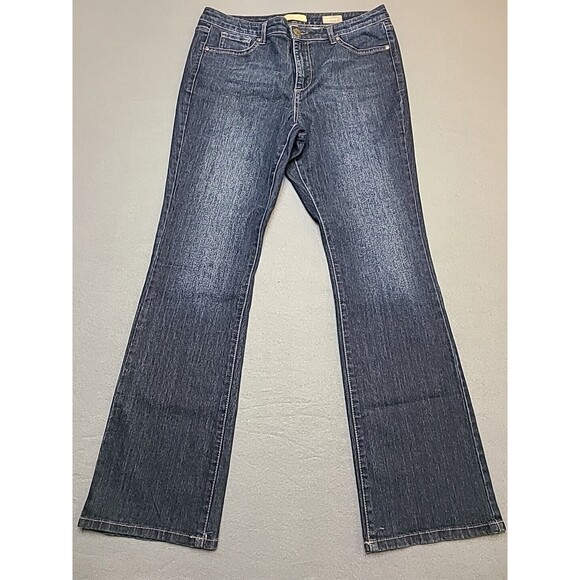 Vintage Nine West Womens Jeans 12 Boho Bootcut Indigo - Picture 1 of 16